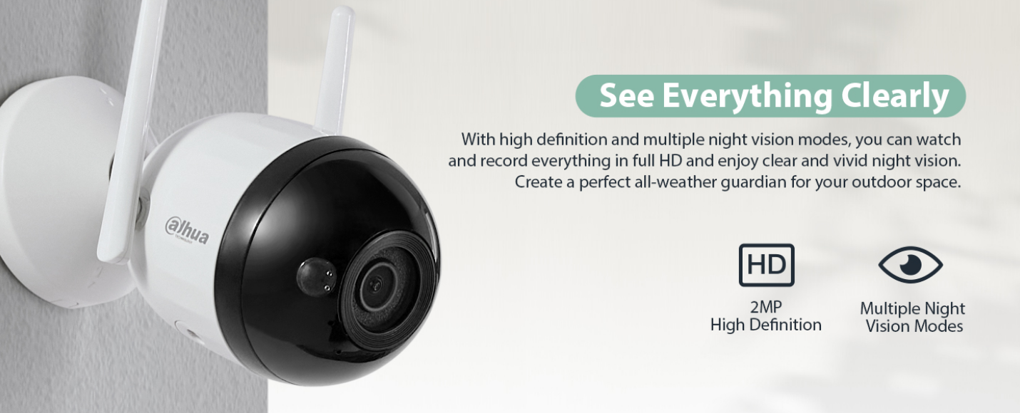 2MP Fixed-focal Wi-Fi Bullet Network Camera / DH-F2C-LED
